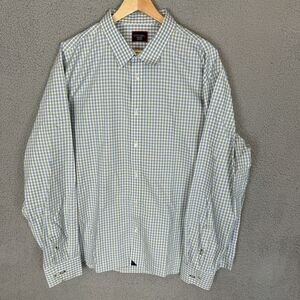 Untuckit Shirt Men's 3XL Blue Check Long Sleeve‎ Button Up Casual Wrinkle Free